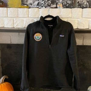 Patagonia women’s better sweater quarter zip pullover fleece with patch